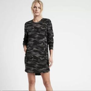 ATHLETA Balance Printed Sweatshirt Dress